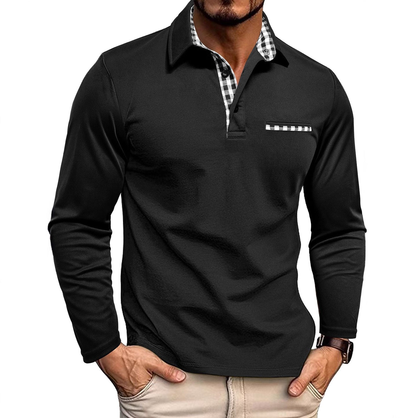 Mason | Modern Long-Sleeve Polo Shirt