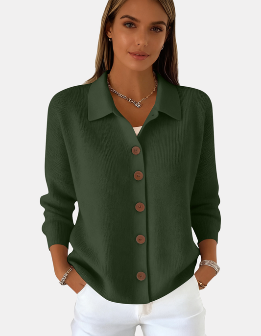 Elodie | Soft Knit Button Blouse