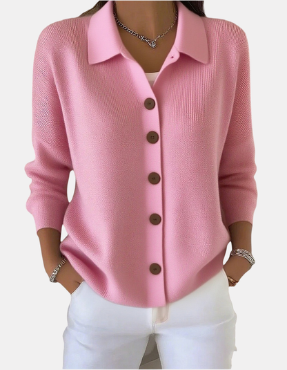 Elodie | Soft Knit Button Blouse