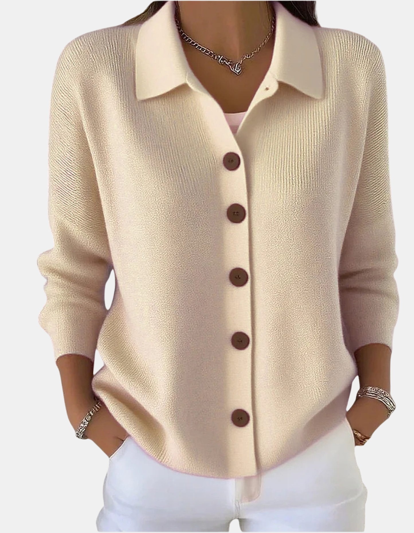 Elodie | Soft Knit Button Blouse