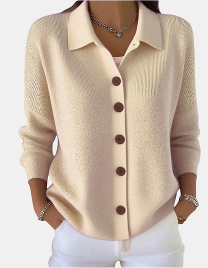 Elodie | Soft Knit Button Blouse