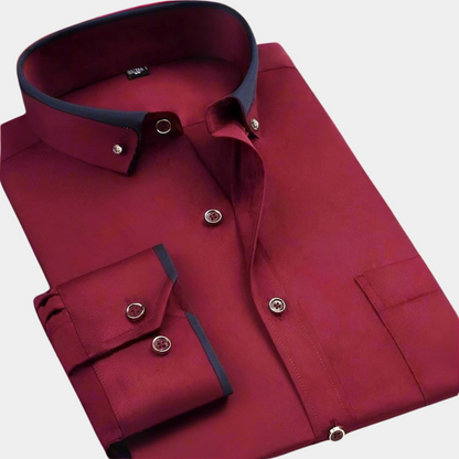 Dante | Contrast-Collar Dress Shirt