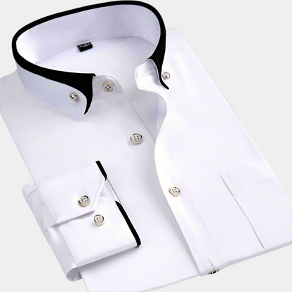 Dante | Contrast-Collar Dress Shirt