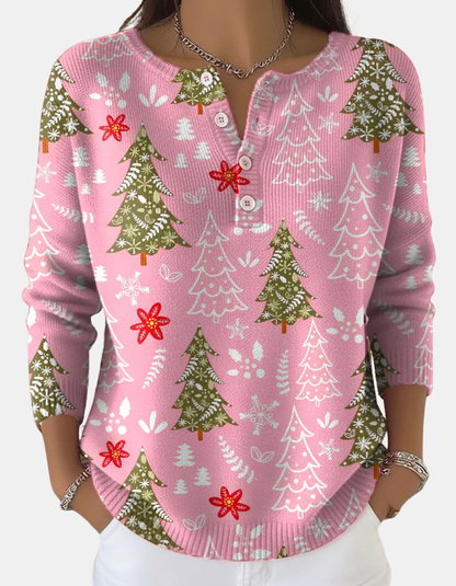 Holly | Festive Button Holiday Sweater