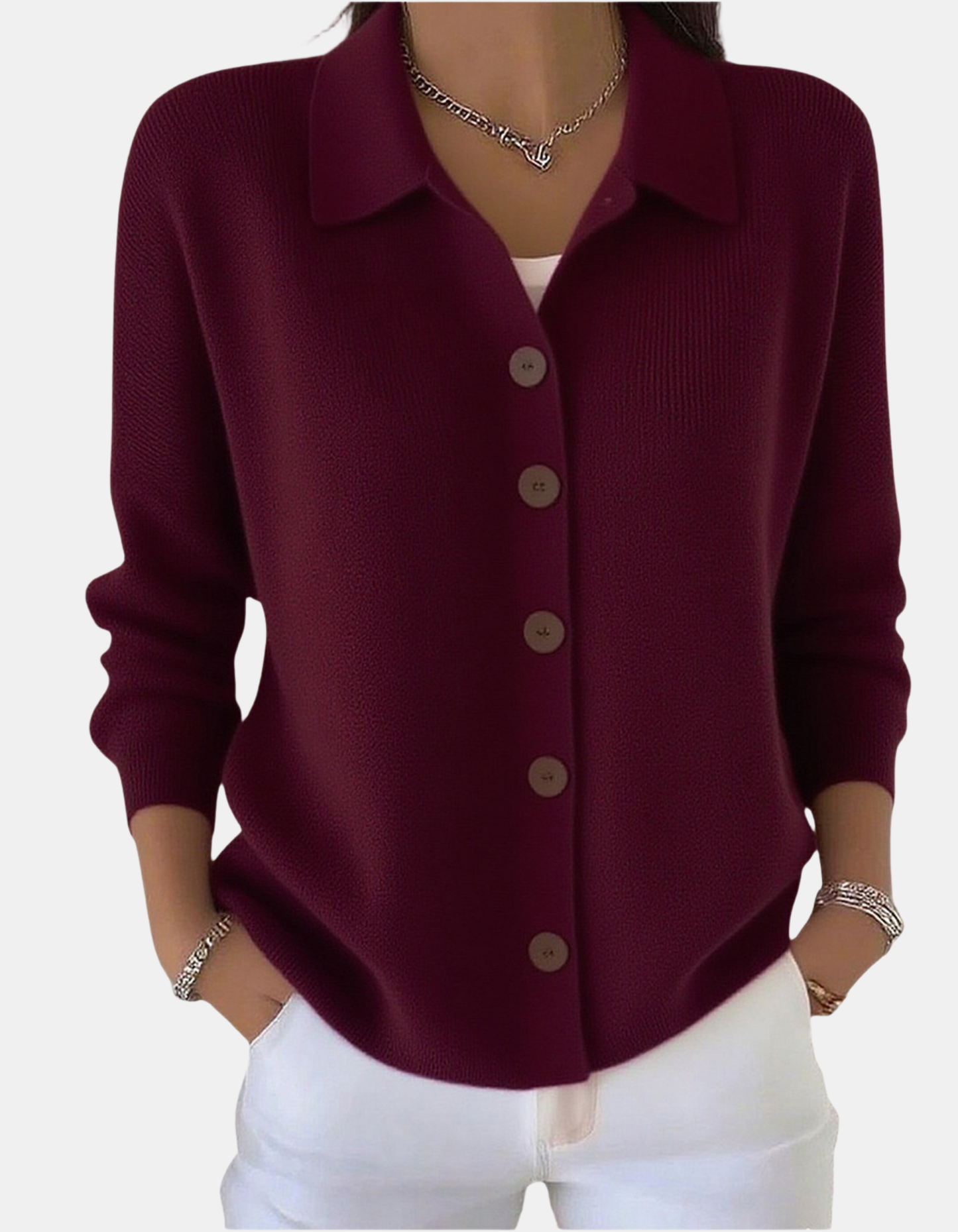 Elodie | Soft Knit Button Blouse