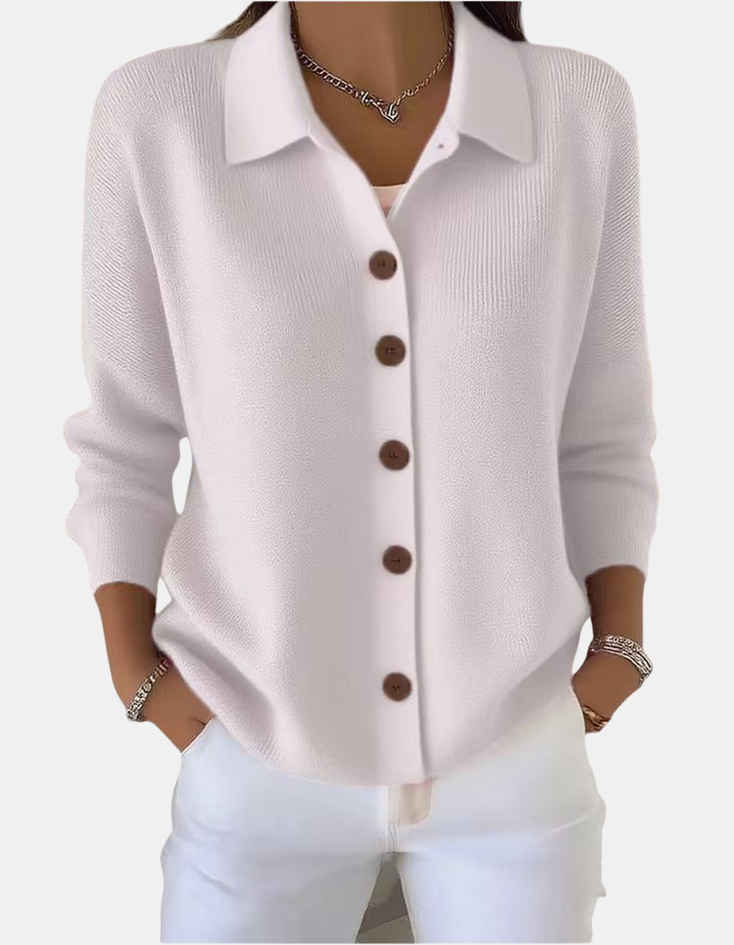Elodie | Soft Knit Button Blouse