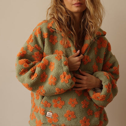 Maribel | Bohemian Fleece Half-Zip