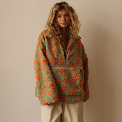 Maribel | Bohemian Fleece Half-Zip