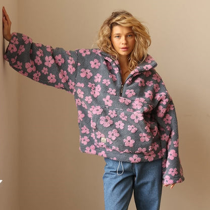 Maribel | Bohemian Fleece Half-Zip