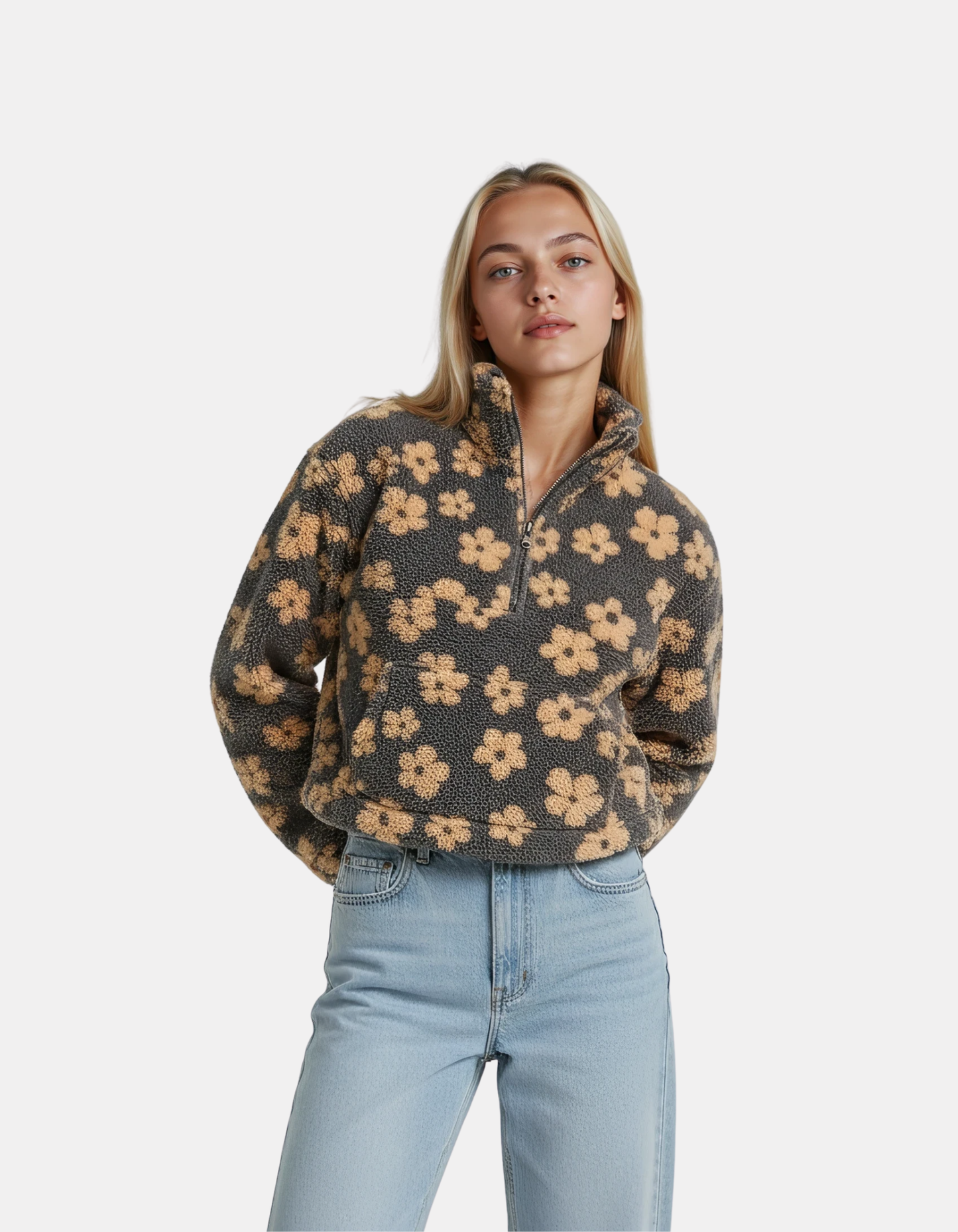 Maribel | Bohemian Fleece Half-Zip