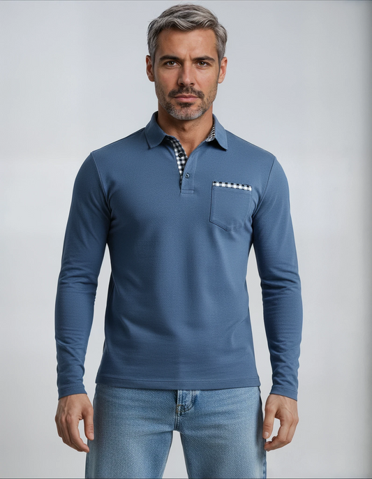 Mason | Modern Long-Sleeve Polo Shirt