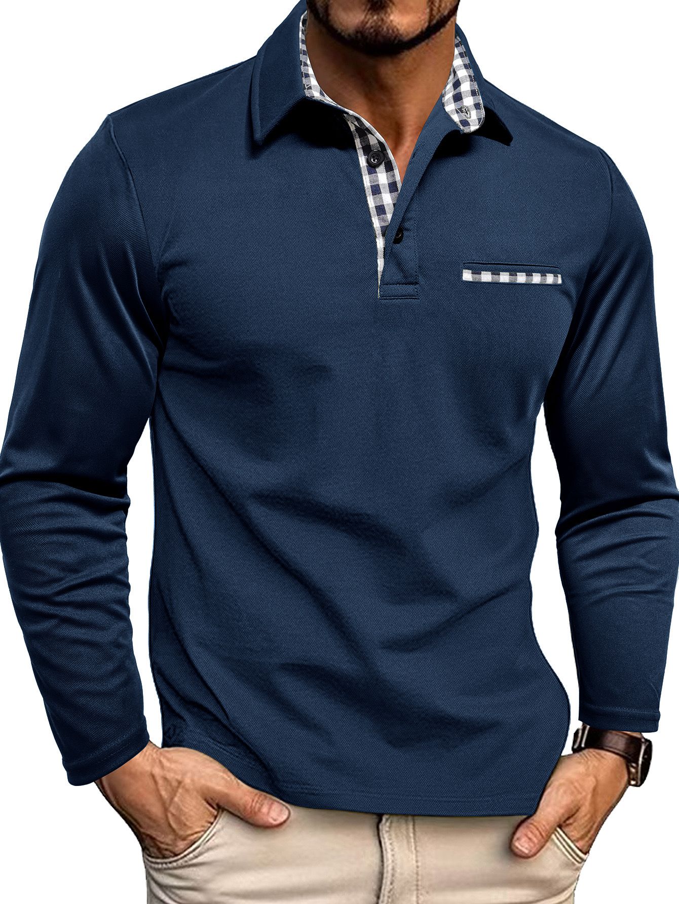Mason | Modern Long-Sleeve Polo Shirt